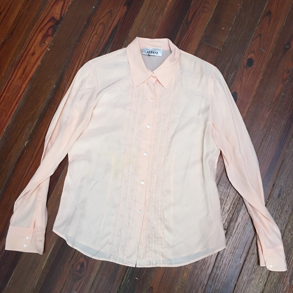 Vintage silk Alfani blouse sz M